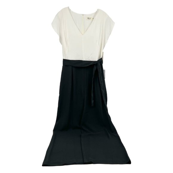 Eliza J White and Black Belted Jumpsuit | Size 14 - Picture 1 of 9